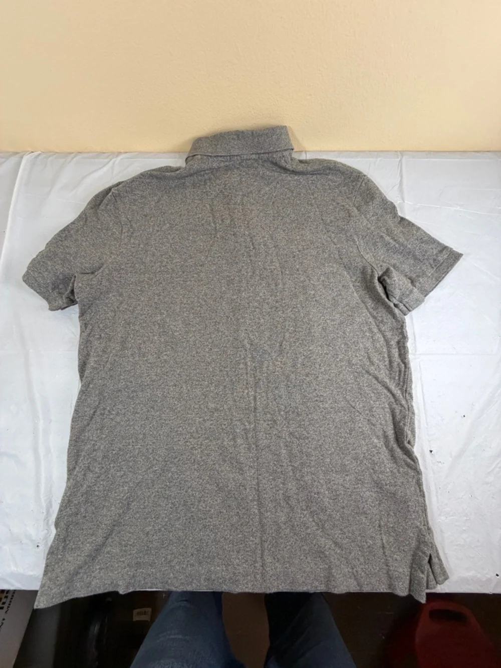 Ralph Lauren Men's Gray Polo Shirt with Navy‎ Pony